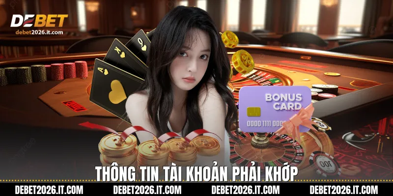 Thông tin tài khoản phải khớp